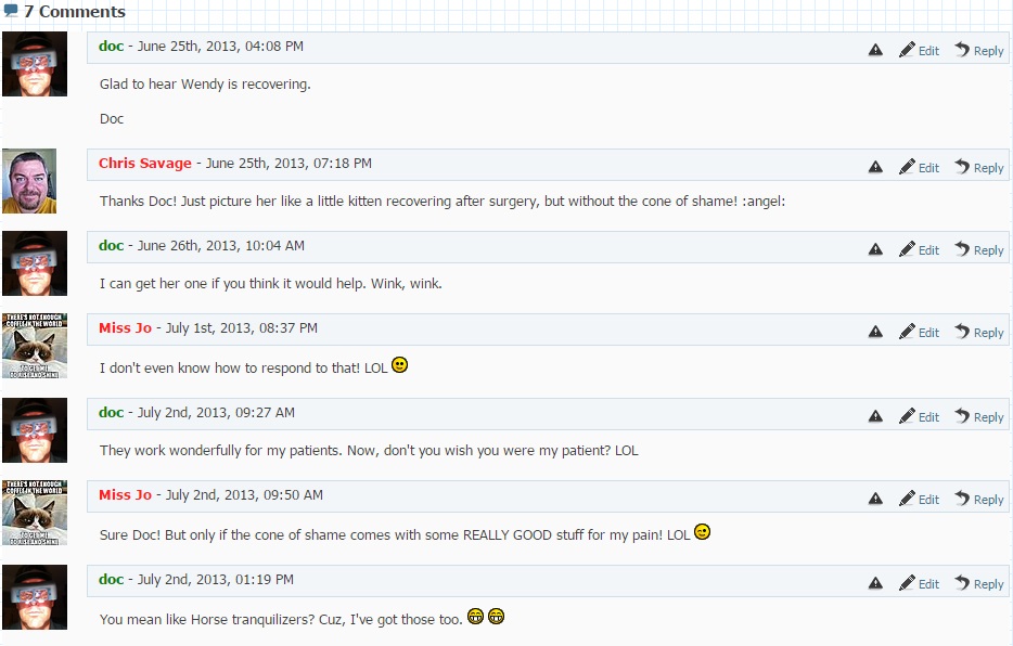 Comment from the old website.