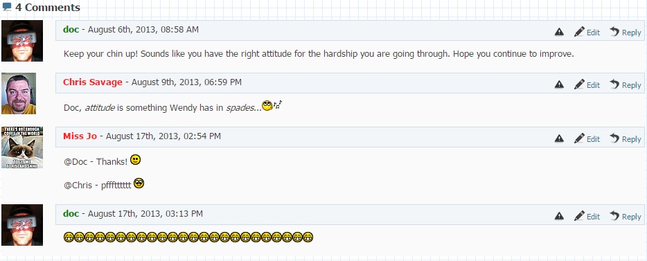 Comments from the old website.