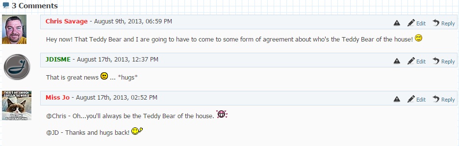 Comments from the old website.
