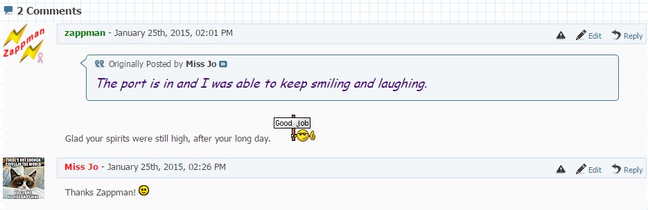 Comments from the old website.