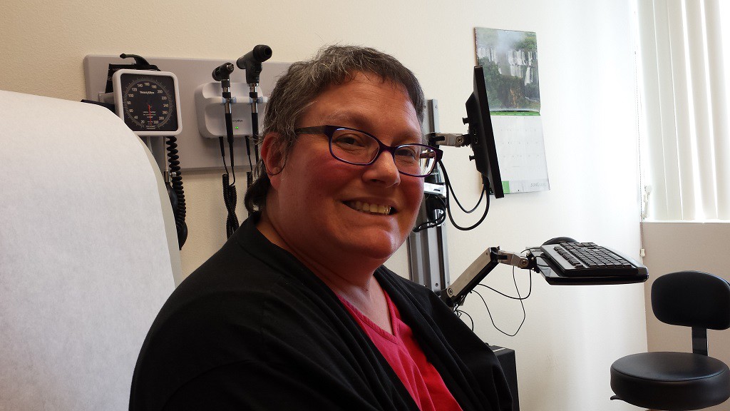 Before the doctor came in Chris coaxed a smile out of me.